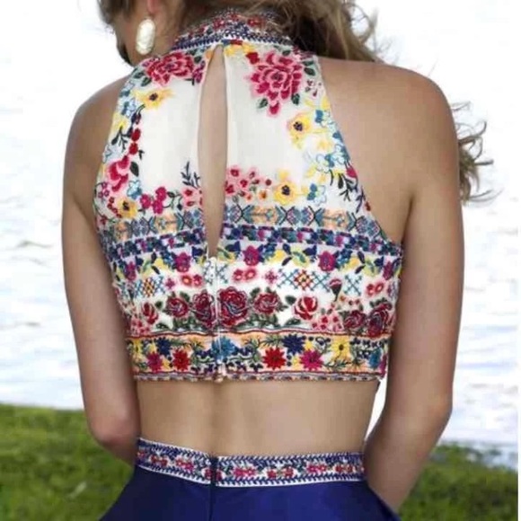 Sherri Hill Two Piece Prom Dress - Picture 2 of 8